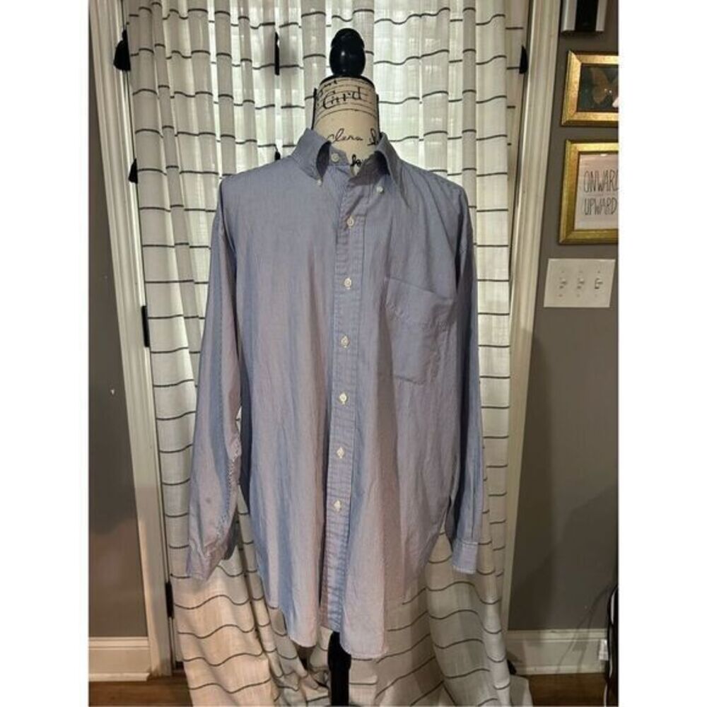 Mens Ralph Lauren Blake 100% Two-Ply Cotton Long Sleeve Button Down Shirt Sz Me
